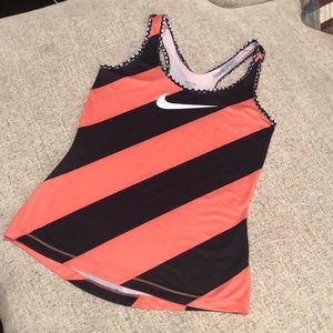 Peach and Black Nike Pro Dri-Fit Active tank Small